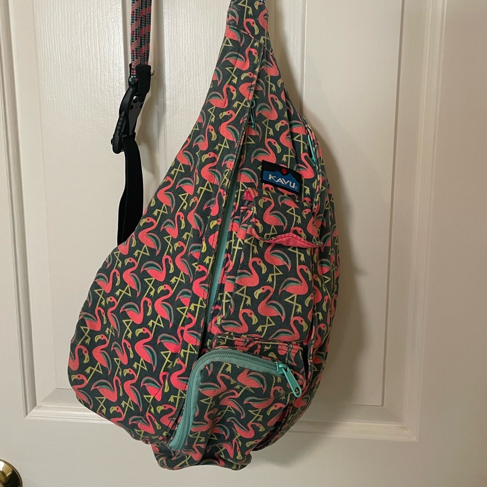 Kavu rope bag with flamingo pattern - Picture 4 of 4